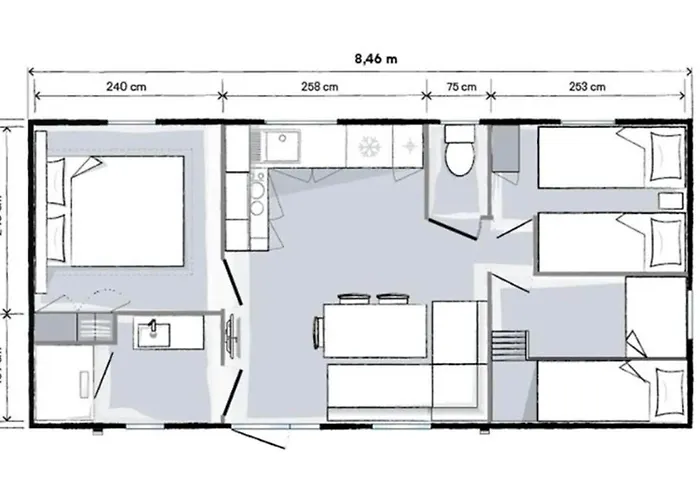 Parque de Campismo Mobil-home Avec Terrasse Pour 5 Personnes à Saint-pierre-d'oléron - Api-1-52-987 Saint-Pierre-d'Oleron